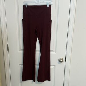 Fabletics Maroon Boot Cut Pants